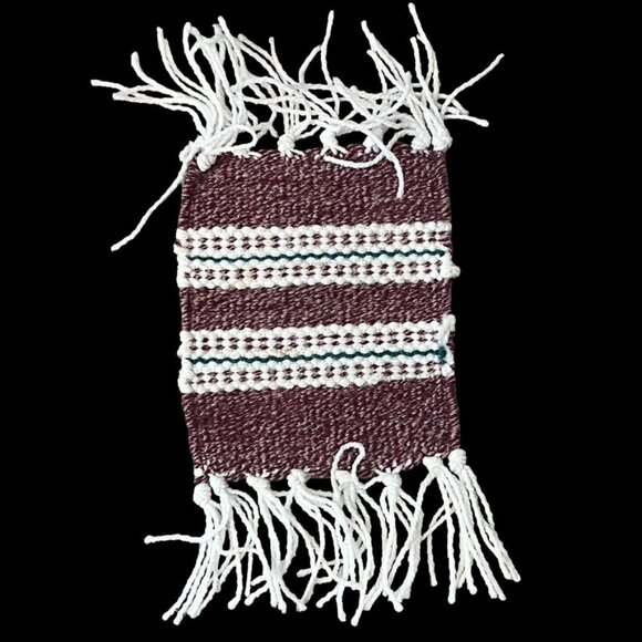 Tejidos Rio Bravo Southwest Woven Coasters Mug Rugs 4 Fringes Multicolor - Picture 4 of 10